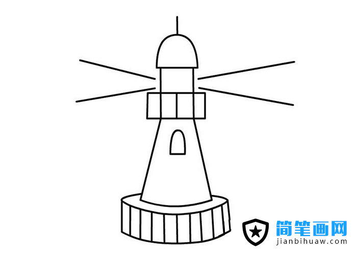 灯塔的简笔画图片