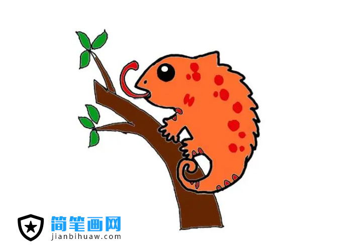 变色龙简笔画图片