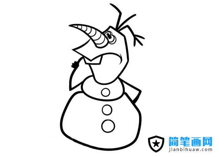 冰雪奇缘雪宝简笔画图片
