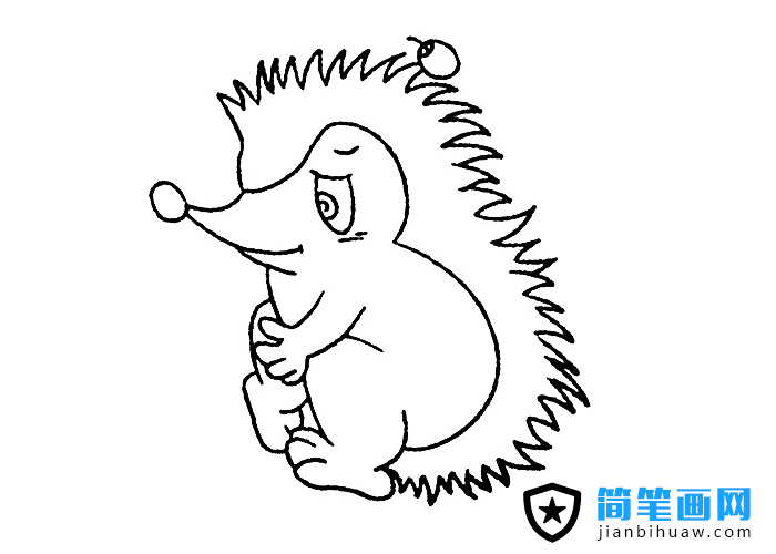 幼儿刺猬简笔画图片