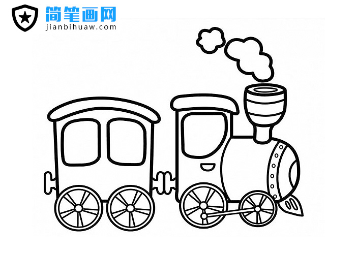 儿童玩具小火车简笔画图片