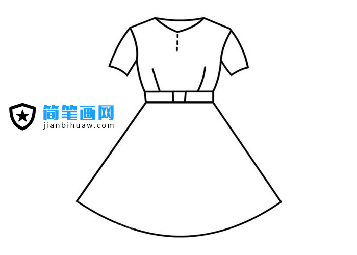 超简单的连衣裙简笔画图片