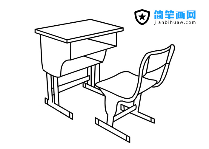 教室里的课桌椅简笔画图片