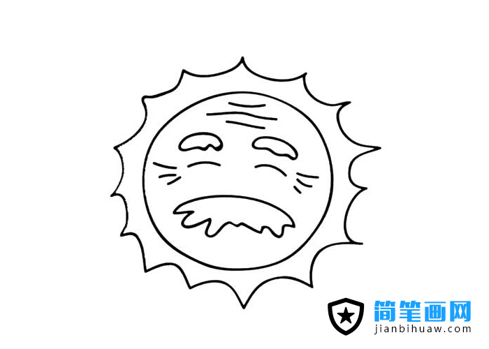 太阳公公简笔画图片