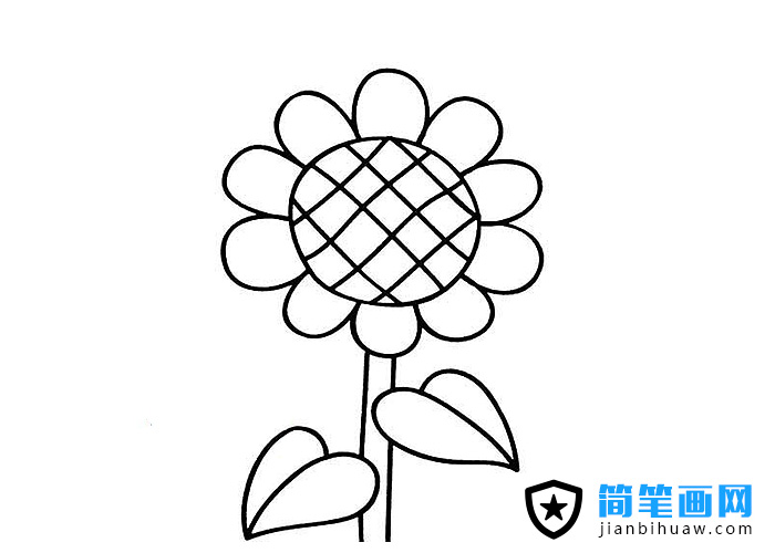 简单儿童简笔画向日葵图片