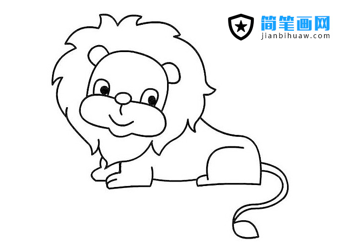 可爱小狮子简笔画图片
