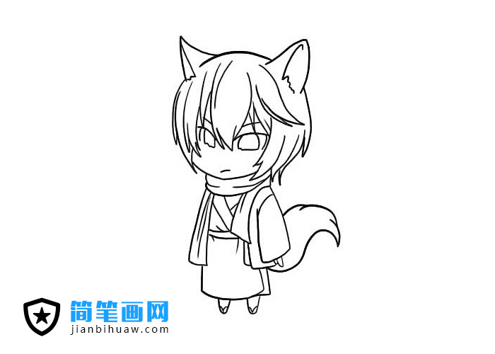 《元气少女缘结神》巴卫简笔画图片