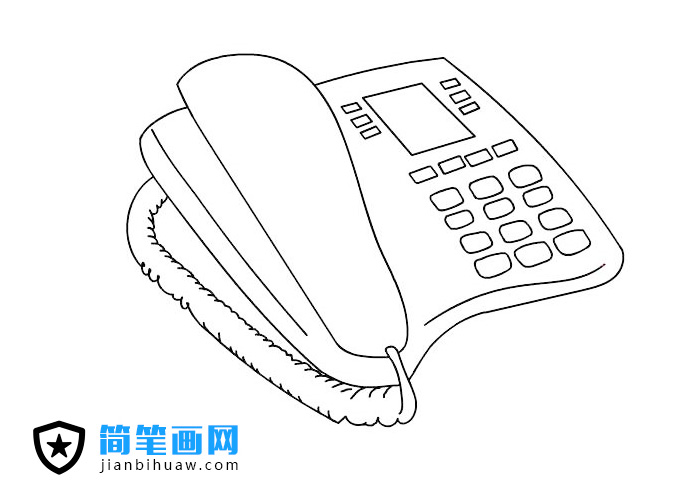 固定电话座机简笔画图片