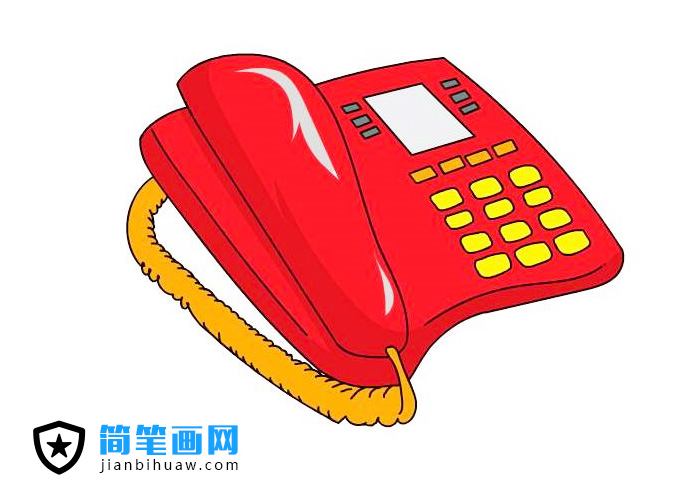 固定电话座机简笔画图片