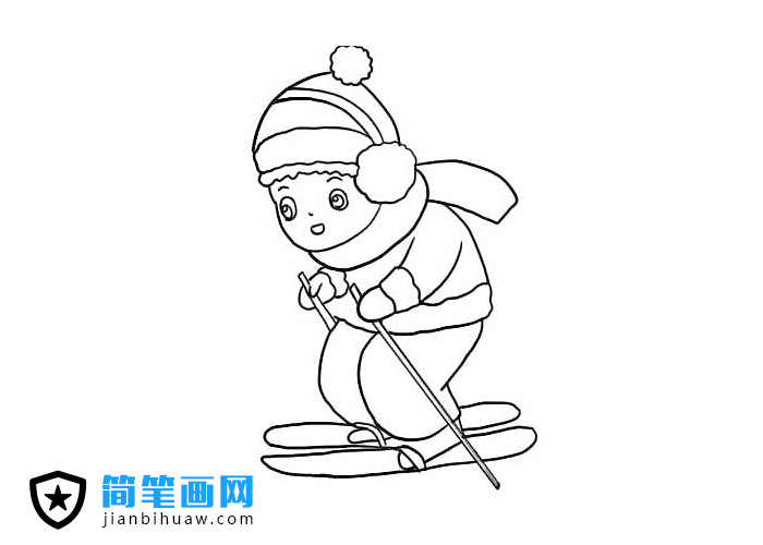 一个小男孩在小男孩的简笔画图片