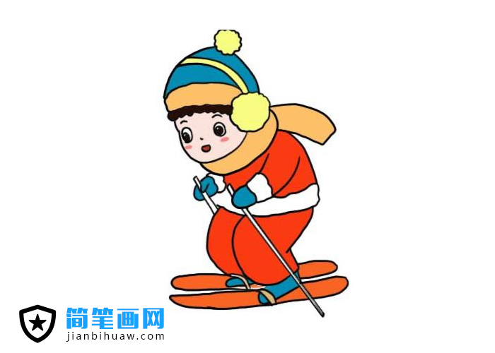 一个小男孩在小男孩的简笔画图片
