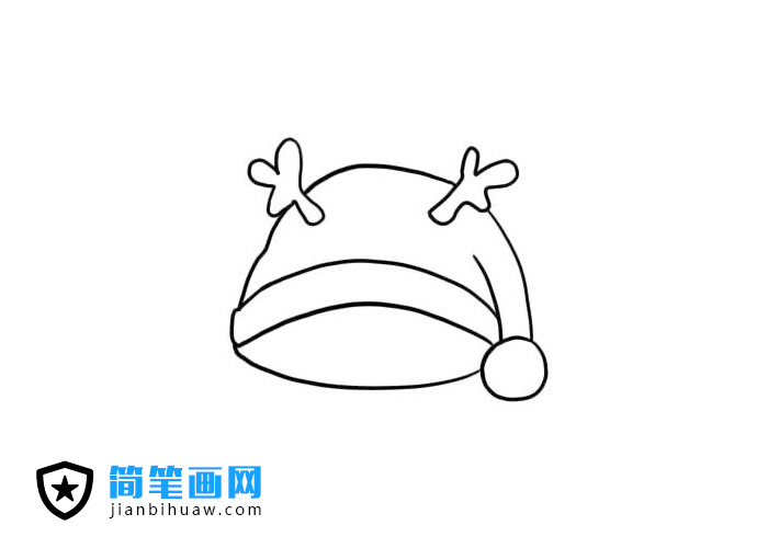 圣诞节帽子简笔画图片