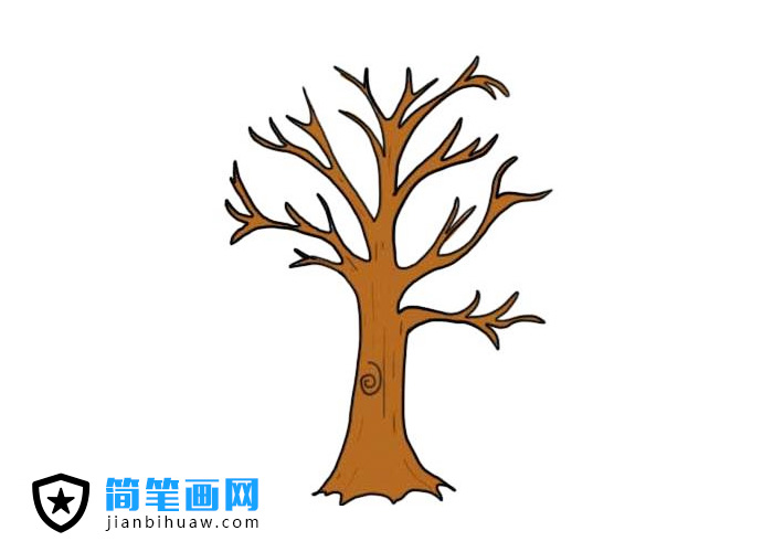 枯萎的大树简笔画图片