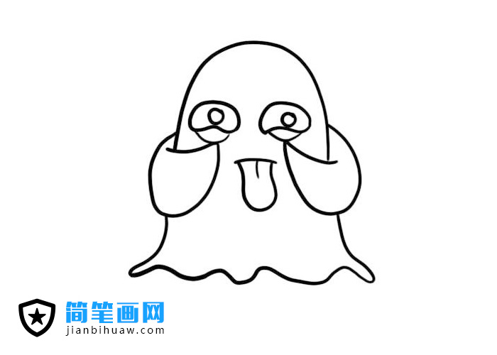 扮鬼脸的幽灵简笔画图片