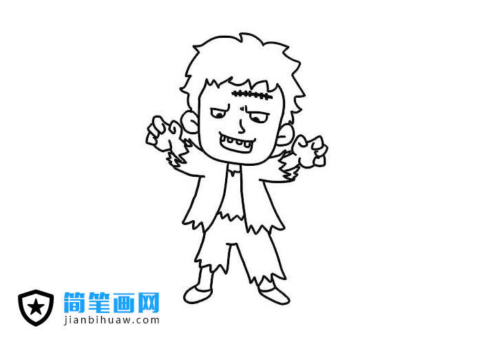 蜥蜴人简笔画图片含上色