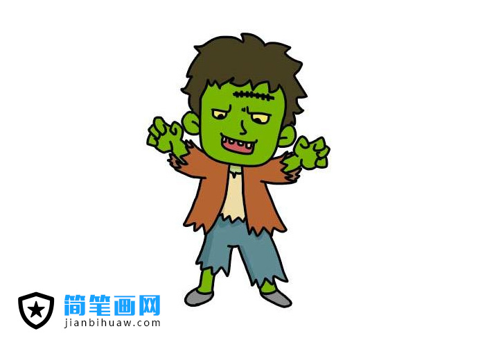 蜥蜴人简笔画图片含上色
