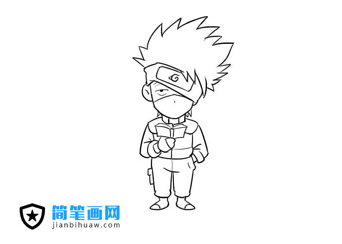 旗木卡卡西简笔画图片含上色