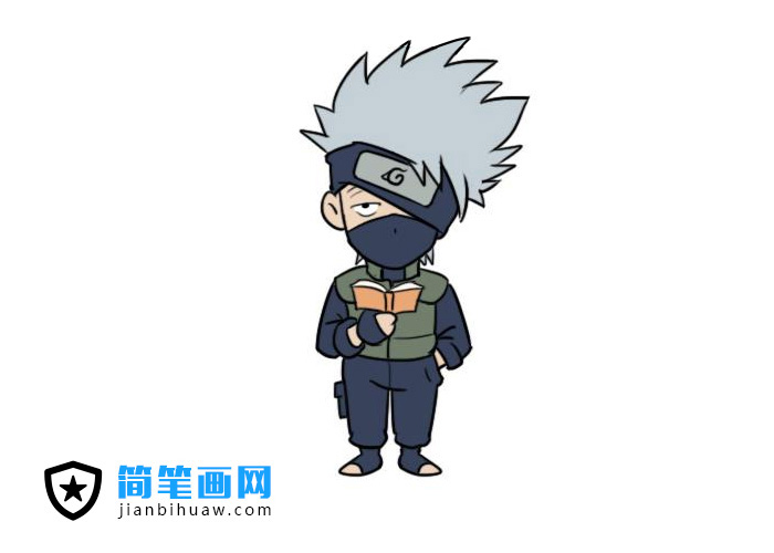 旗木卡卡西简笔画图片含上色