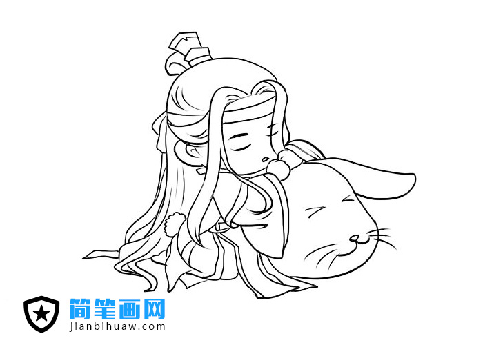蓝忘机Q版简笔画图片