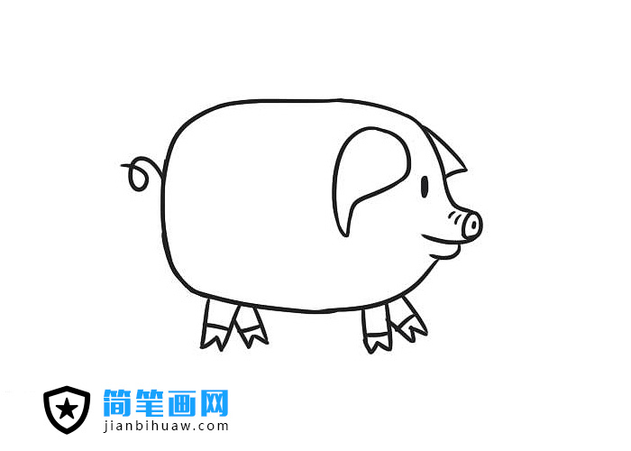 简单好画可爱的小猪简笔画图片