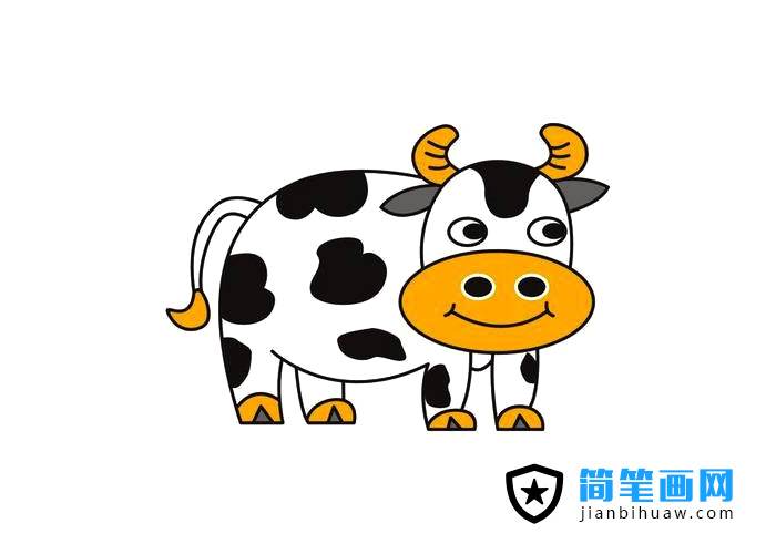 可爱的奶牛简笔画图片
