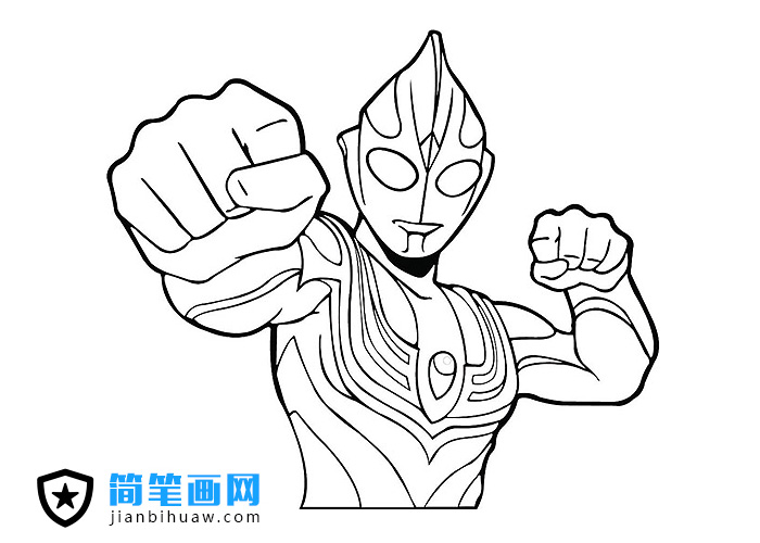 超酷的奥特曼简笔画图片