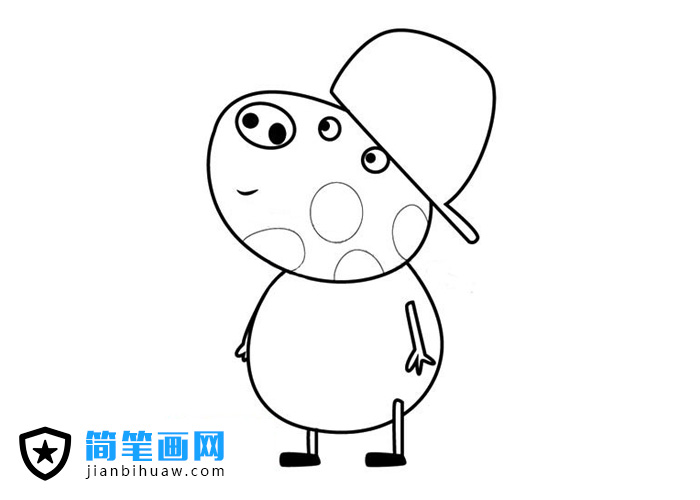 小猪佩奇之小马皮特简笔画图片