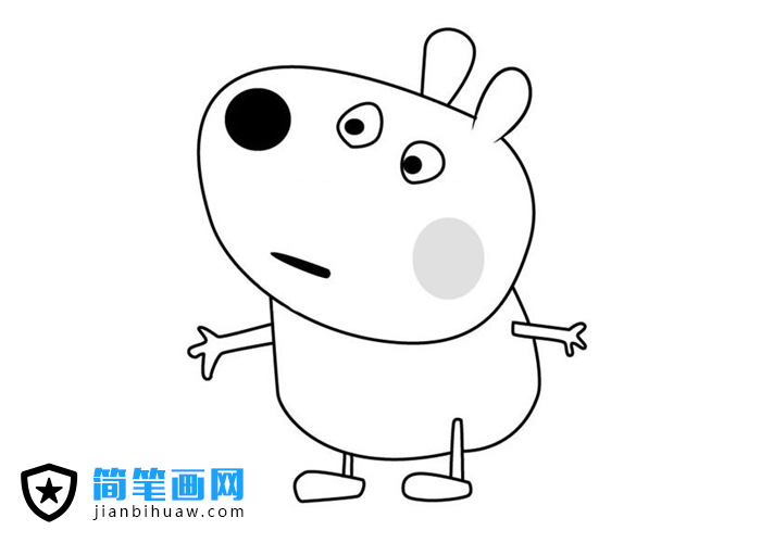 小猪佩奇之小熊伯蒂简笔画图片