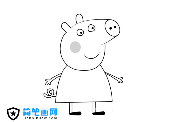 小猪佩奇之小猪克洛伊简笔画图片