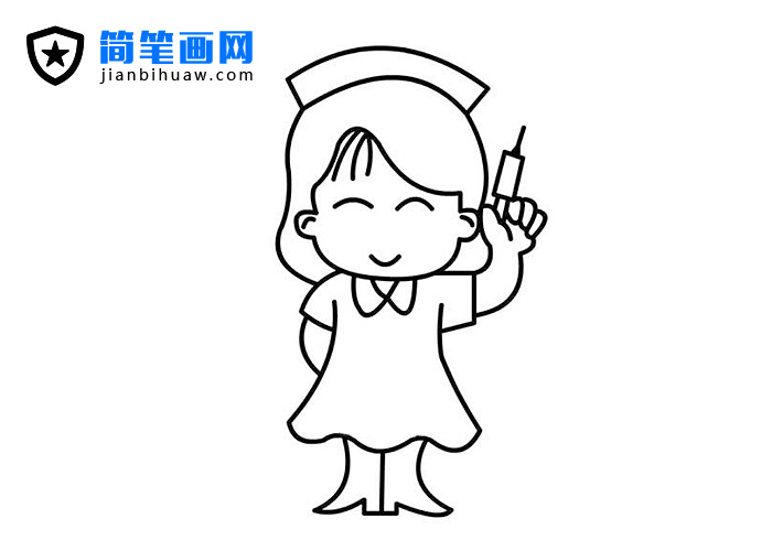 打针的护士简笔画图片