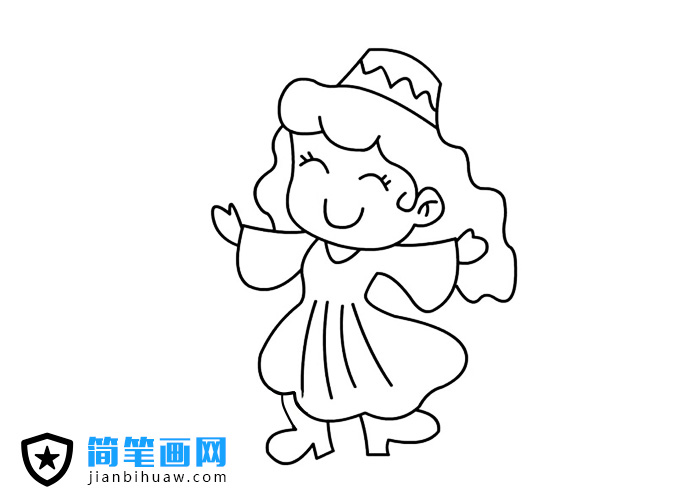 新疆姑娘在跳新疆舞的简笔画图片
