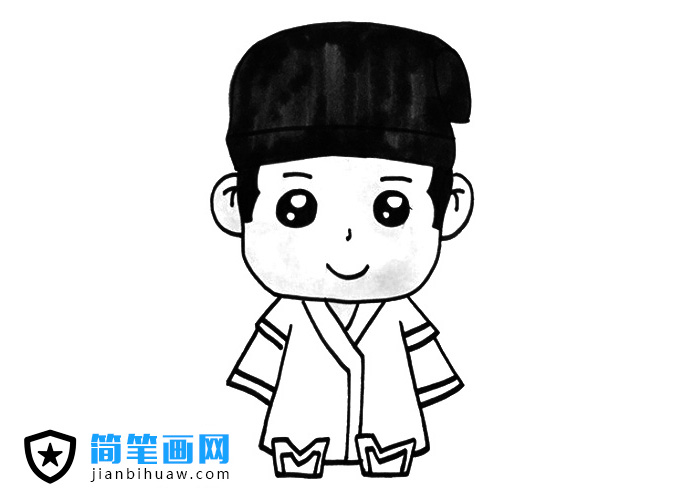 古代人物形象简笔画图片