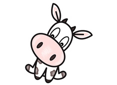 可爱的卡通奶牛简笔画图片