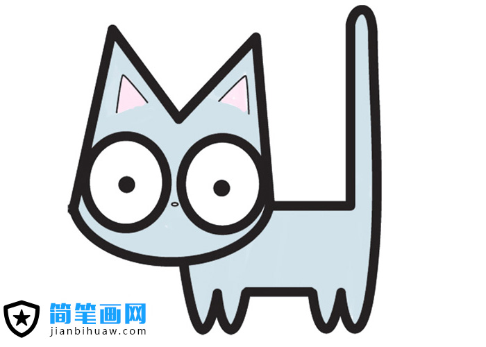 可爱卡通小猫咪简笔画图片