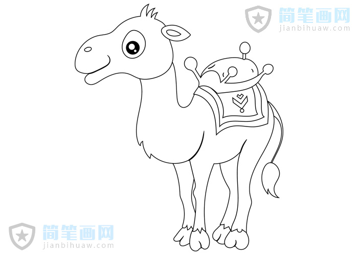 骆驼简笔画图片及上色图片
