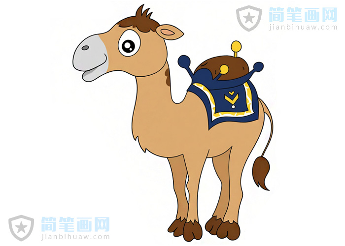 骆驼简笔画图片及上色图片